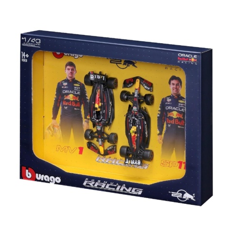 ZESTAW Red Bull F1 Verstappen Perez RB20 2024 do zawieszenia BBurago 1:43 ZESTAW Red Bull F1 Verstappen Perez RB20 2024 do zawieszenia BBurago 1:43