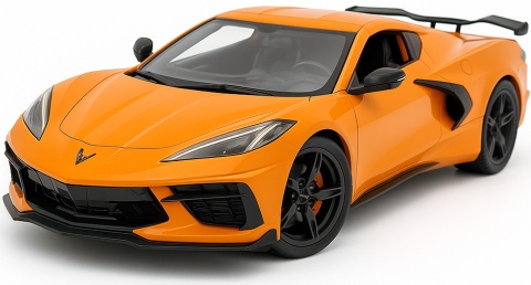Chevrolet CORVETTE 2023 model 24120 Welly 1:24 pomarańczowy
