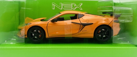 Chevrolet CORVETTE 2023 model 24120 Welly 1:24 pomarańczowy