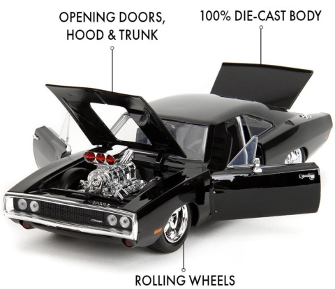 DODGE Charger 1970 F&F Fast and Furious Dom Dominic Toretto JADA 1:24
