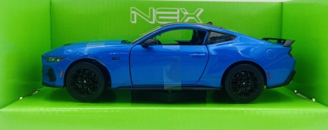 FORD MUSTANG GT 2024 metal model 24123 Welly 1:24 niebieski