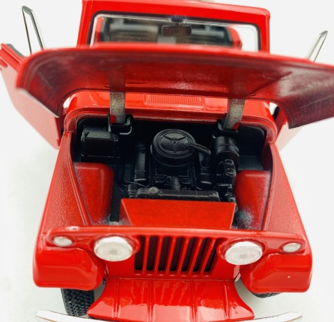 Jeep Jeepster Commando Roadster 1967 model 24117 Welly 1:24 czerwony