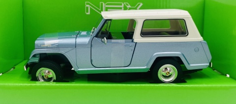 Jeep Jeepster Commando Station Wagon 1967 model 24117 Welly 1:24 niebieski