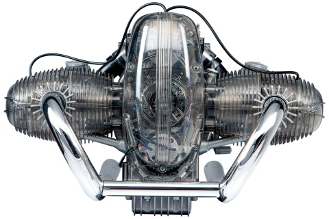 MODEL silnika BMW R90 S 2 cylindry flat twin 1973 boxer do złożenia 1:2