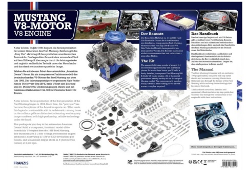 MODEL silnika Ford Mustang V8 - ZBUDUJ SWOJE WŁASNE V8 do złożenia Franzis