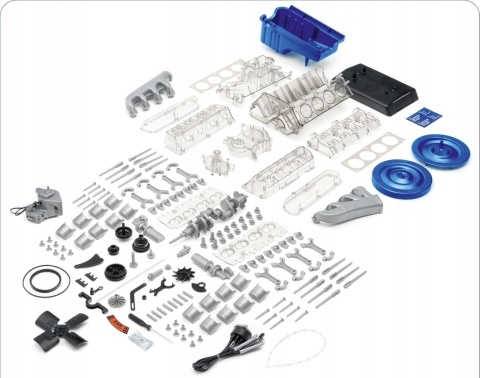 MODEL silnika Ford Mustang V8 - ZBUDUJ SWOJE WŁASNE V8 do złożenia Franzis