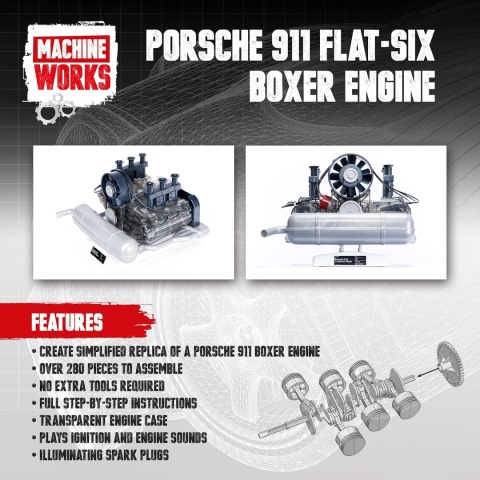 MODEL silnika Porsche 911 boxer do złożenia Haynes