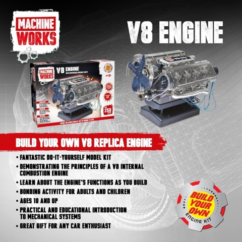 MODEL silnika V8 Machine Works - ZBUDUJ SWOJE WŁASNE V8 do złożenia Haynes