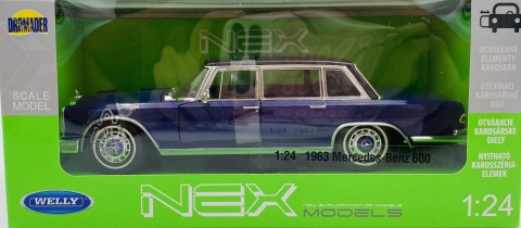Mercedes-Benz 600 1963 model 24121 Welly 1:24 granatowy