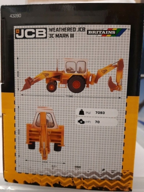 Model koparki JCB 3C Mark III at work Britains 43280 1:32