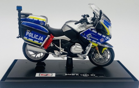 Motocykl BMW R 1200 RT POLICJA Polska WRD na podstawce model 1:18 Maisto