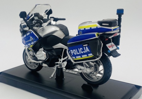 Motocykl BMW R 1200 RT POLICJA Polska WRD na podstawce model 1:18 Maisto