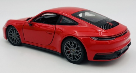 PORSCHE 911 (992) Carrera 4S 2020 model 24099 WELLY 1:24 czerwony