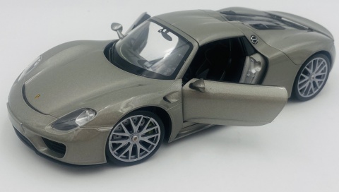 PORSCHE 918 Spyder 2014 model 24055 metal WELLY 1:24 grafitowy