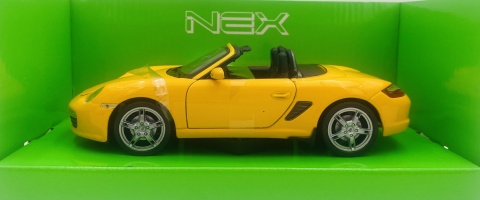 PORSCHE 987 Boxster 2012 model 22479 metal WELLY 1:24 żółty