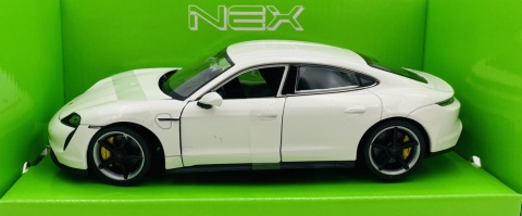PORSCHE Taycan Turbo S model 24107 metal WELLY 1:24 biały