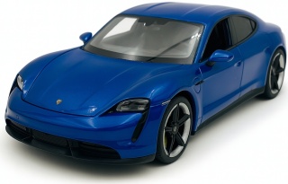 PORSCHE Taycan Turbo S model 24107 metal WELLY 1:24 niebieski