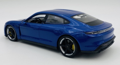 PORSCHE Taycan Turbo S model 24107 metal WELLY 1:24 niebieski
