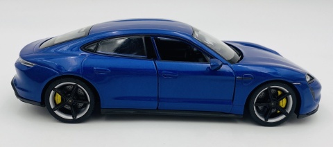 PORSCHE Taycan Turbo S model 24107 metal WELLY 1:24 niebieski