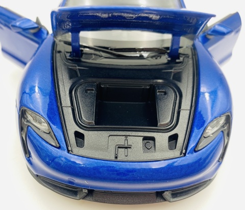 PORSCHE Taycan Turbo S model 24107 metal WELLY 1:24 niebieski