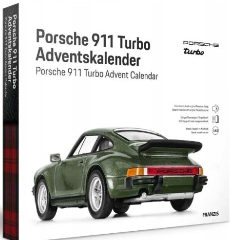 ZESTAW Porsche 911 Turbo kalendarz adwentowy 1:43 oak green Franzis 1:43
