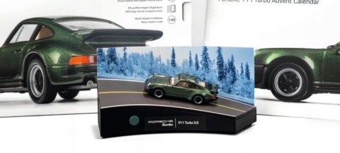 ZESTAW Porsche 911 Turbo kalendarz adwentowy 1:43 oak green Franzis 1:43