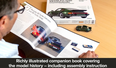 ZESTAW Porsche 911 Turbo kalendarz adwentowy 1:43 oak green Franzis 1:43