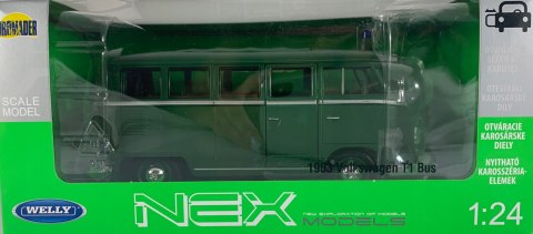 VW Volkswagen T1 1963 Policja WELLY 1:24 VW Volkswagen T1 1963 Policja WELLY 1:24