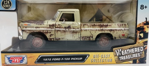 1972 Ford F-100 podrdzewiały 1:24 Motormax 79074 Weathered Treasures