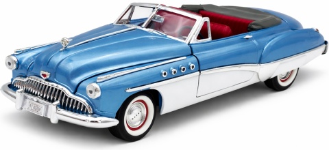 BUICK Roadmaster 1949 1:18 model Motormax 73116 jasny niebieski