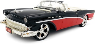 BUICK Roadmaster 1957 1:18 model Motormax 79008 czarny z czerwonym
