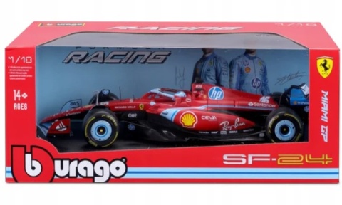 Bolid F1 Ferrari SF24 Leclerc 2024 MIAMI BBurago 1:18