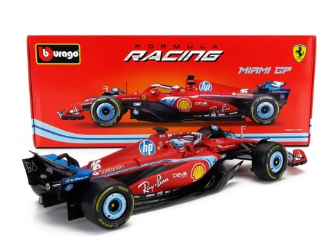 Bolid F1 Ferrari SF24 Leclerc 2024 MIAMI BBurago 1:18