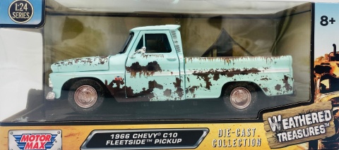 Chevy C10 Fleetside podrdzewiały 1:24 Motormax 79073 Weathered Treasures