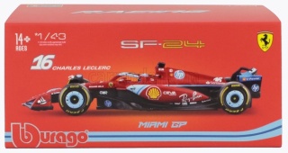 F1 FERRARI F1 SF24 2024 MIAMI Leclerc KASK BBurago 1:43