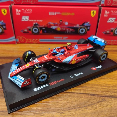 F1 FERRARI F1 SF24 2024 MIAMI Sainz KASK BBurago 1:43