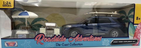 Ford Explorer XLT 2022 surfing z zestawem kempingowym 1:24 Motormax 79724
