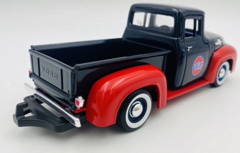 Ford F-100 PICKUP 1956 GULF + oil tanker model 1:24 Motormax 79611