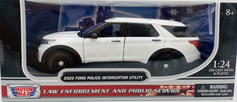 Ford Interceptor Police Utility 2022 Hybrid model 1:24 Motormax 76990
