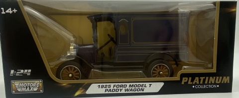 Ford Model T Paddy Wagon 1925 1:24 Motormax Platinum 79316 niebieski