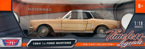 Ford Mustang 1/2 1964 1:18 model Motormax 73164 jasny brązowy