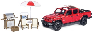 Jeep Gladiator Rubicon surfing z zestawem kempingowym 1:27 Motormax 79722