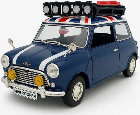 Morris Mini Cooper 1961-67 trophy 1:18 model Motormax 79741 City Classics
