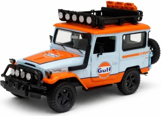 Toyota FJ40 Land Cruiser with GULF Livery model 1:24 Motormax 79658