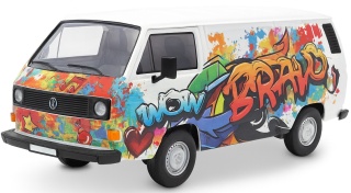 VW Type 2 (T3) Transporter 1:24 Motormax 79599 grafifiti