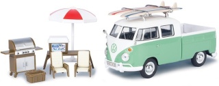 Volkswagen T1 Pickup surfing z zestawem kempingowym 1:24 Motormax 79721