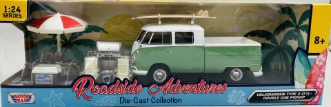Volkswagen T1 Pickup surfing z zestawem kempingowym 1:24 Motormax 79721