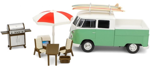 Volkswagen T1 Pickup surfing z zestawem kempingowym 1:24 Motormax 79721