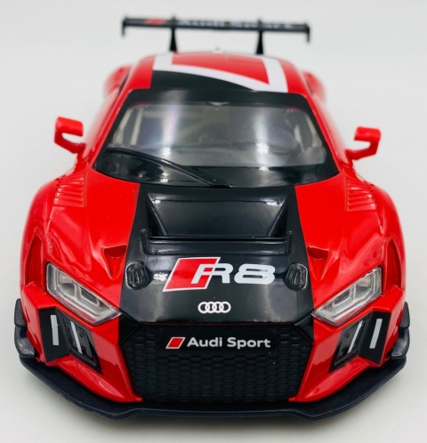 AUDI R8 LMS światło dźwięk model METAL 1:24 MSZ 68262A czerwony
