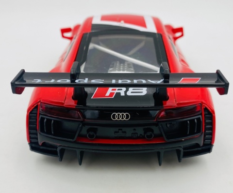 AUDI R8 LMS światło dźwięk model METAL 1:24 MSZ 68262A czerwony